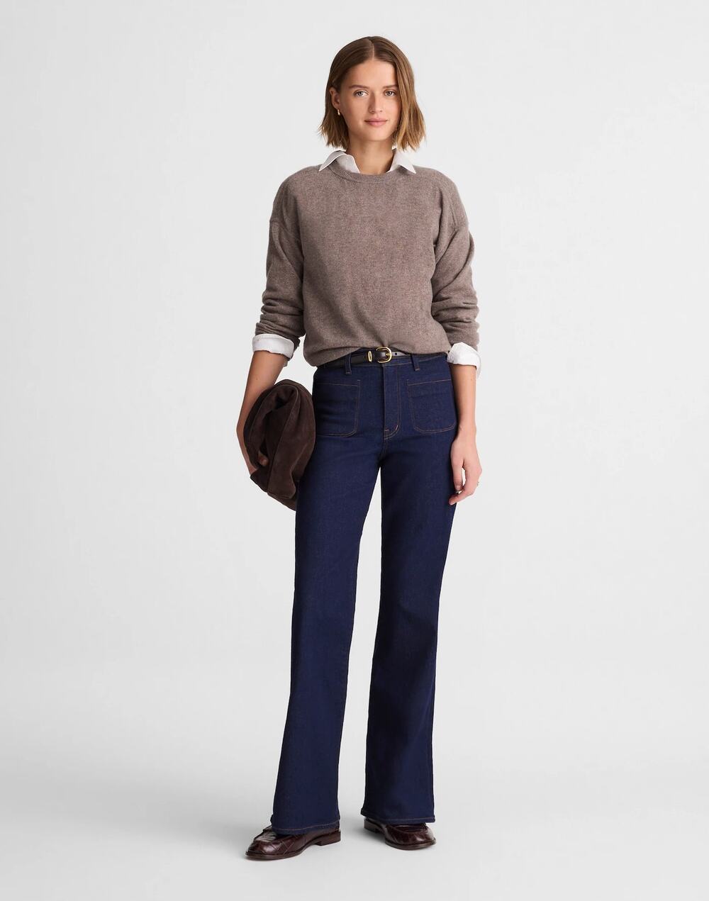 NWT Madewell The Emmy Wide-Leg Jean in Super Stretch Denim Rinse Wash Size 28
